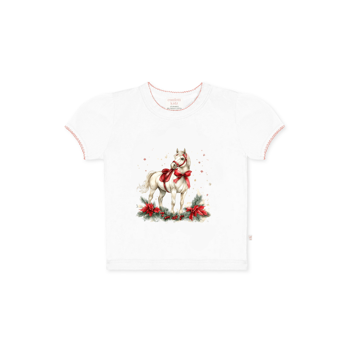 Confetti Kidz Unisex Tee Mistletoe Starlight Pony Bamboo Tee