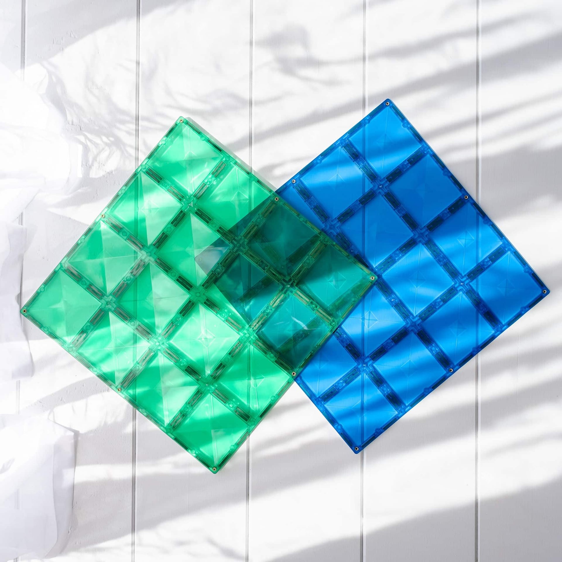 Connetix Toys Connetix - Blue & Green Base Plates 2PC