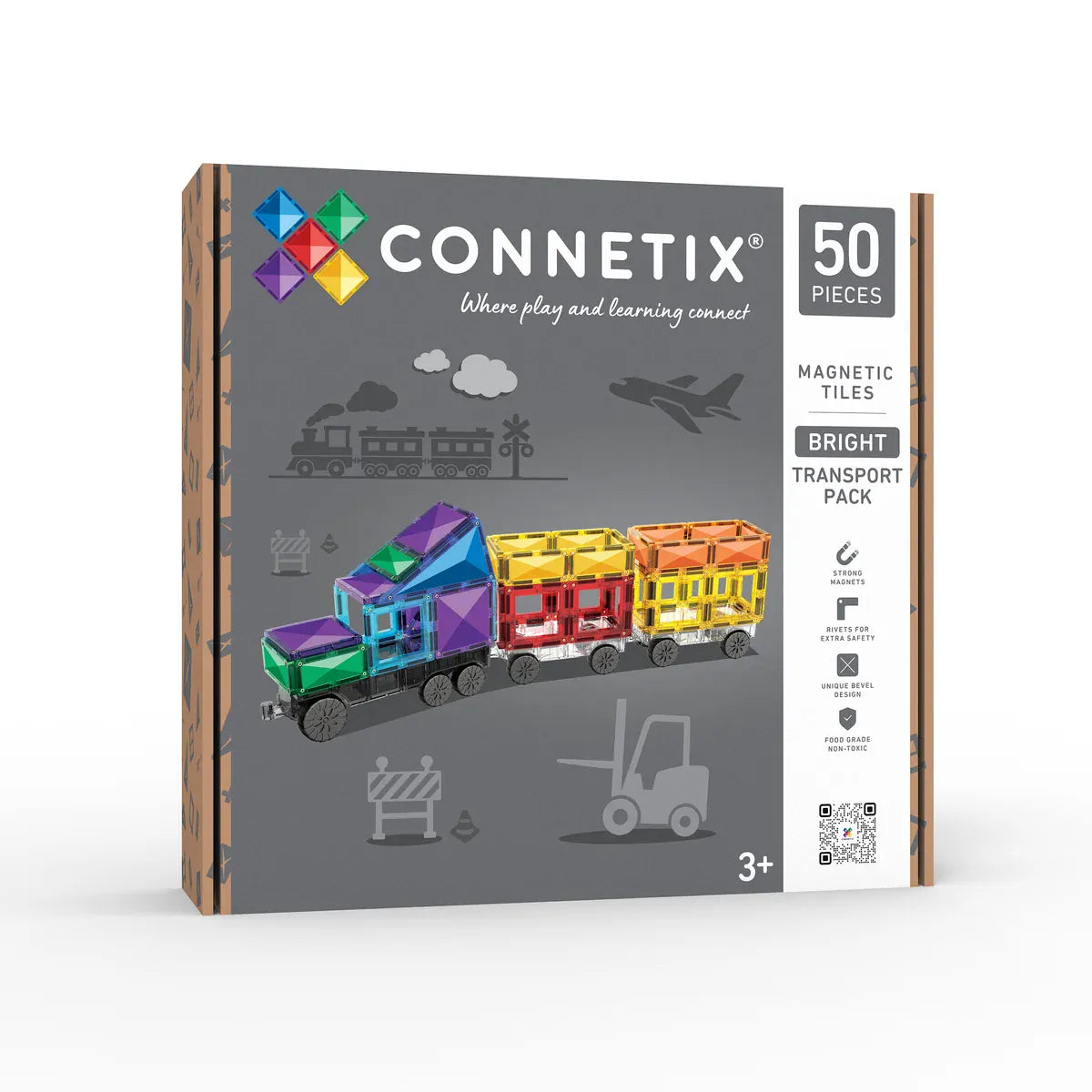 Connetix Toys Connetix - Bright Transport Pack 50pc