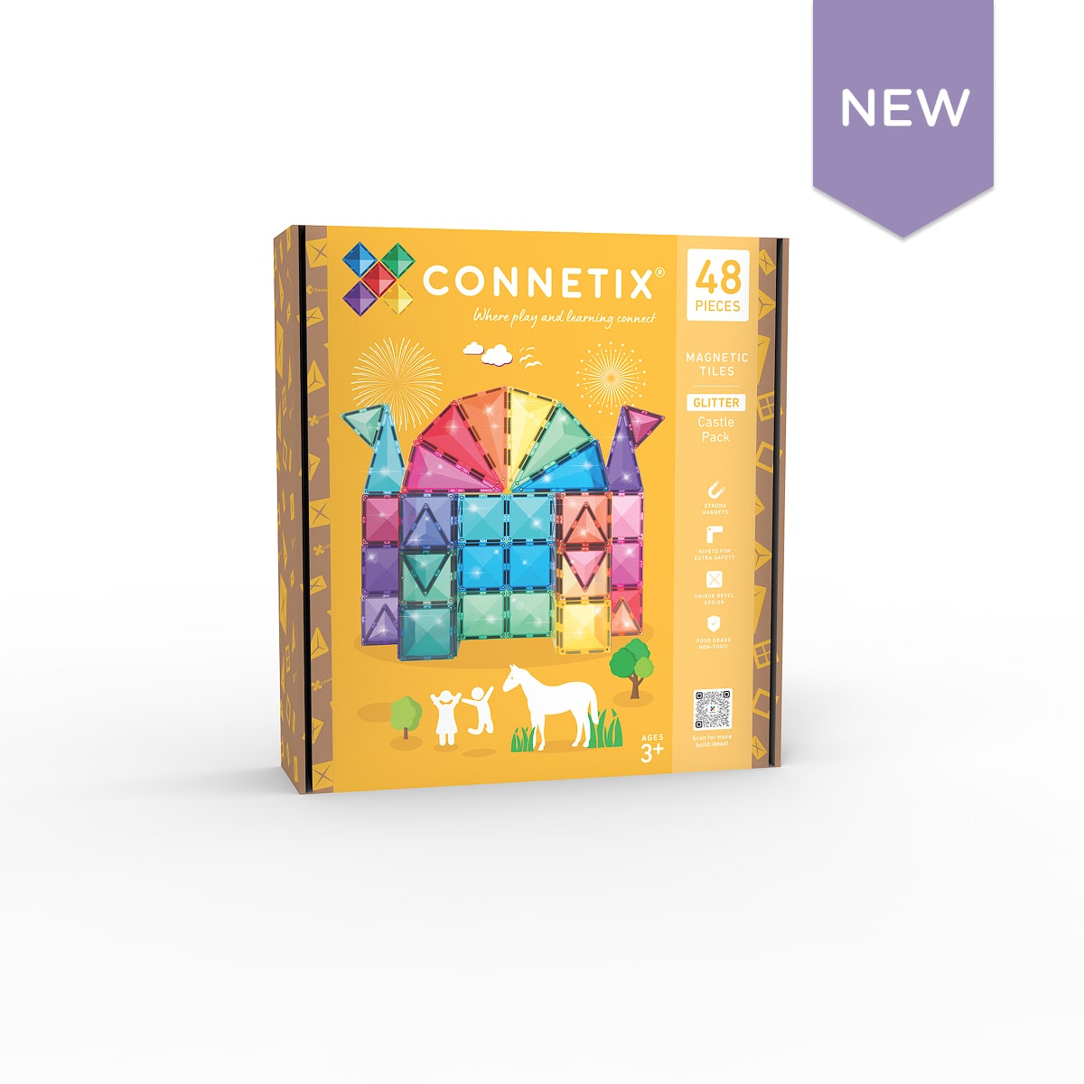 Connetix Toys Connetix - Glitter Castle Pack 48 pc