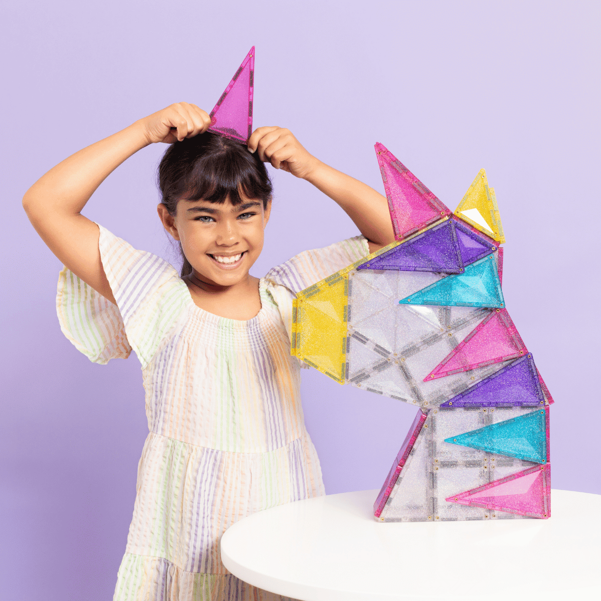 Connetix Toys Connetix - Glitter Unicorn Pack 56 pc