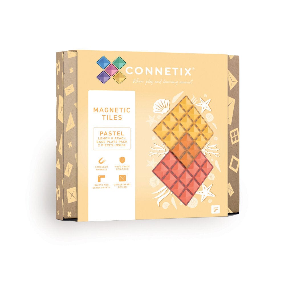 Connetix Toys Connetix - Lemon & Peach Base Plates 2PC