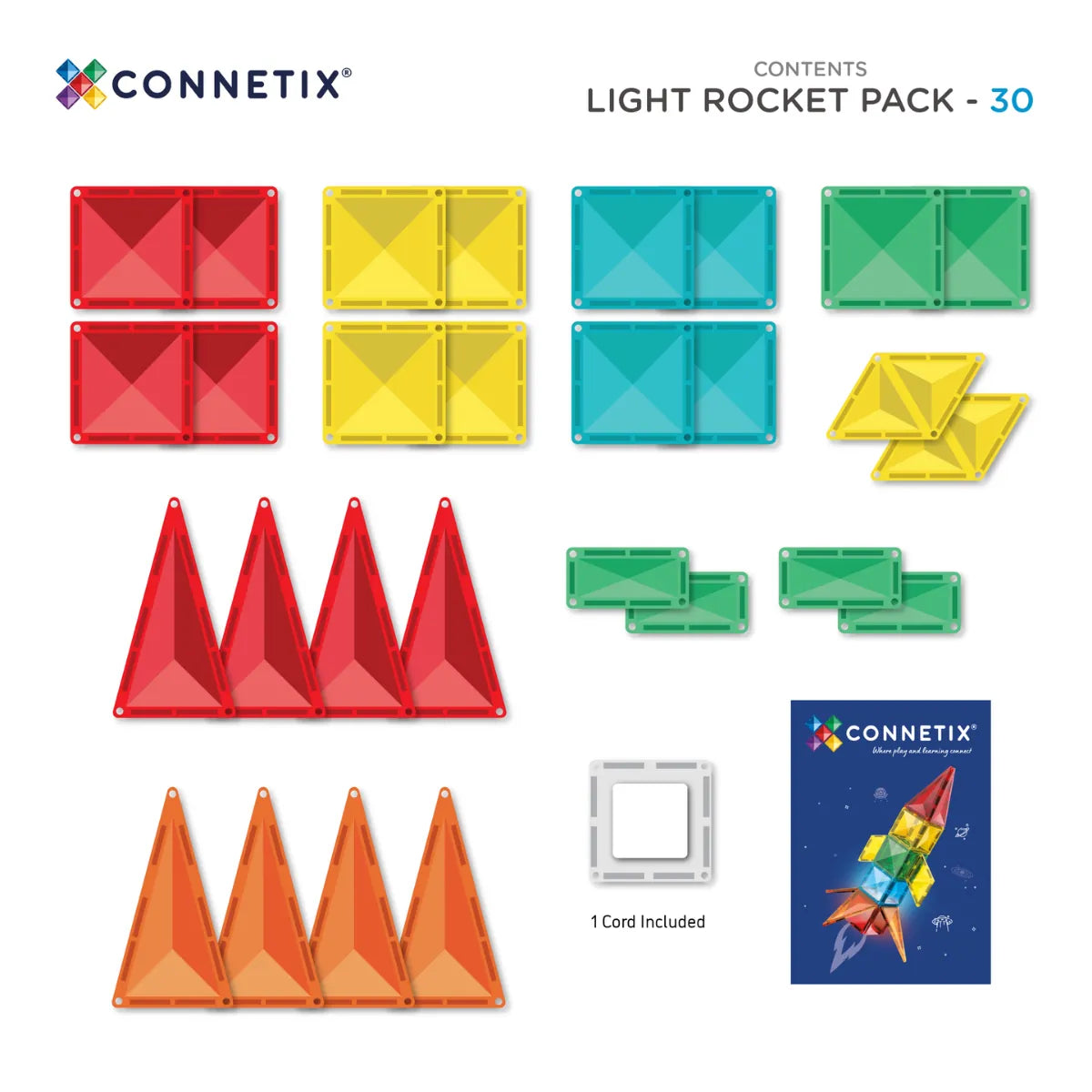 Connetix Toys Connetix - Light Rocket Pack 30 pc