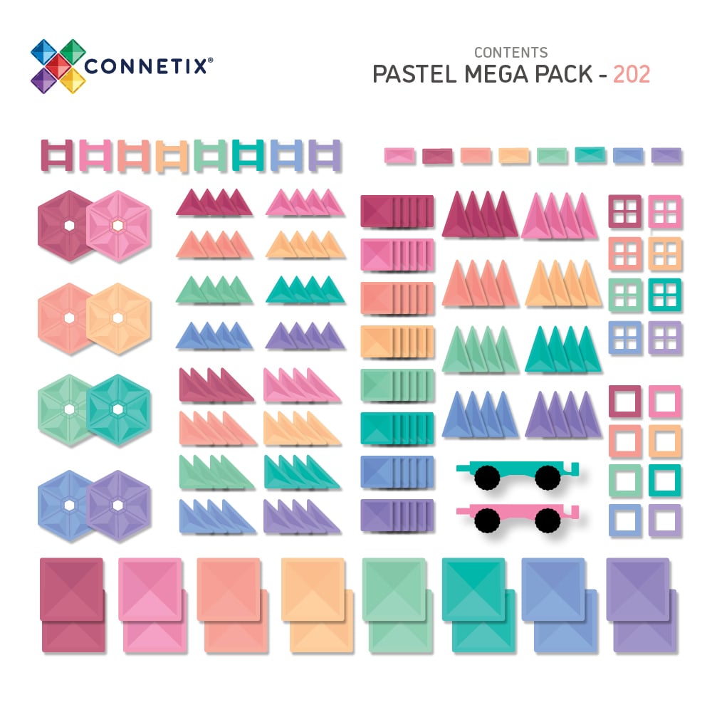 Connetix Toys Connetix - Pastel Mega Pack 202 pc