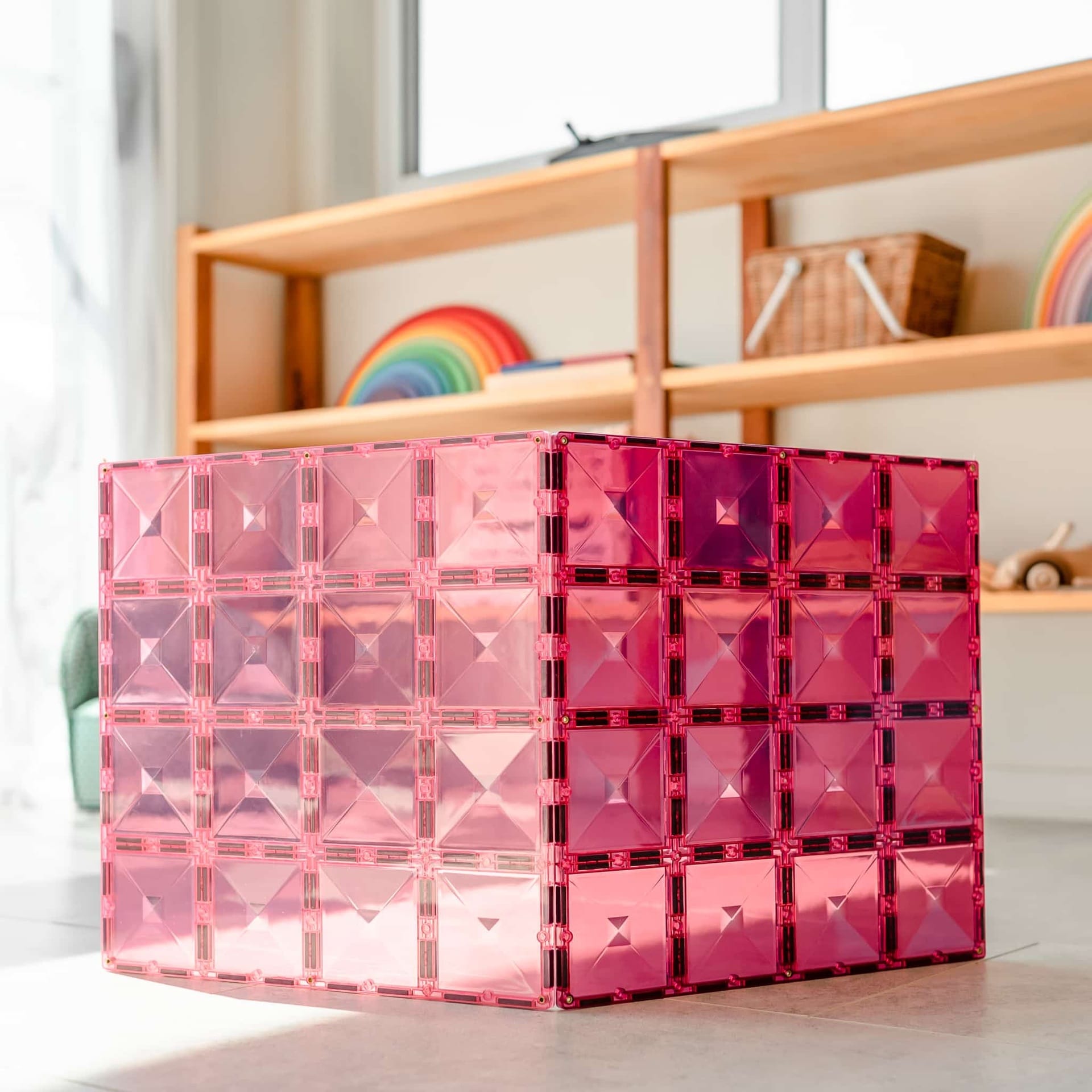 Connetix Toys Connetix - Pink & Berry Base Plates 2PC