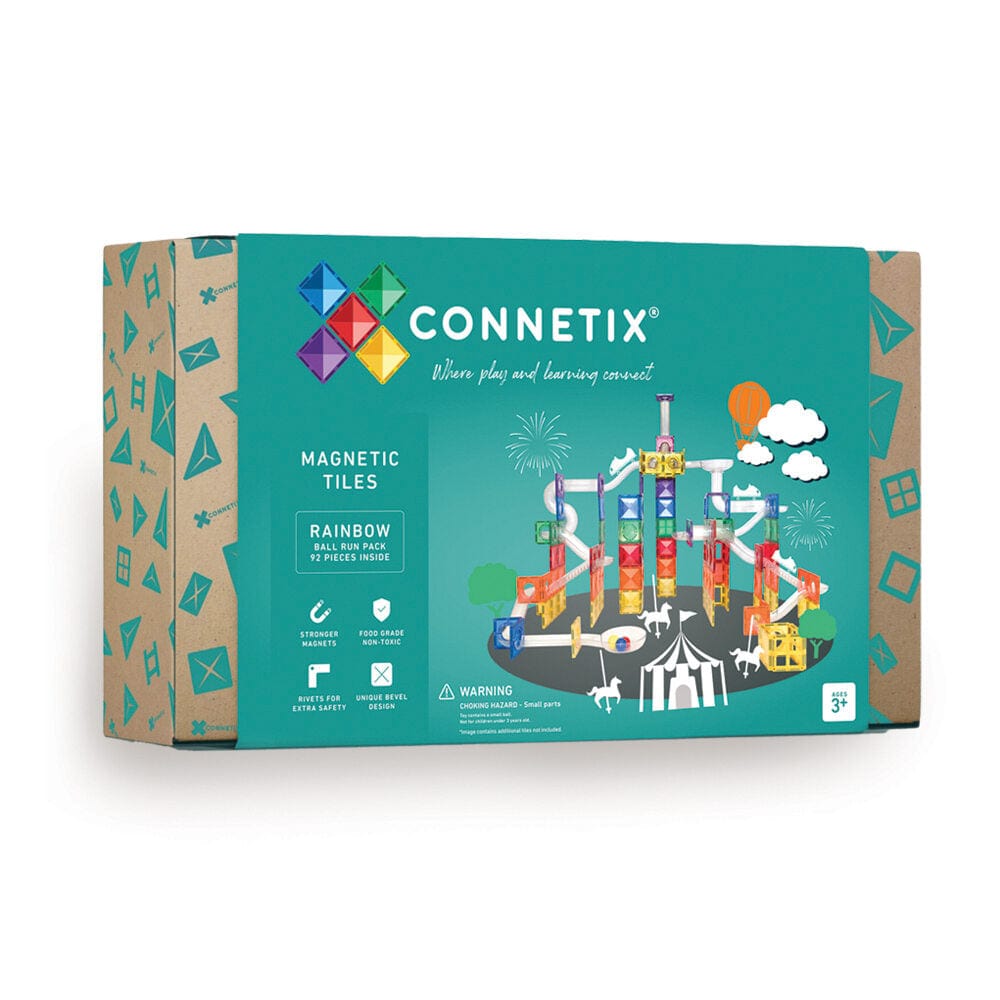 Connetix Toys Connetix- Rainbow Ball Run 92pc