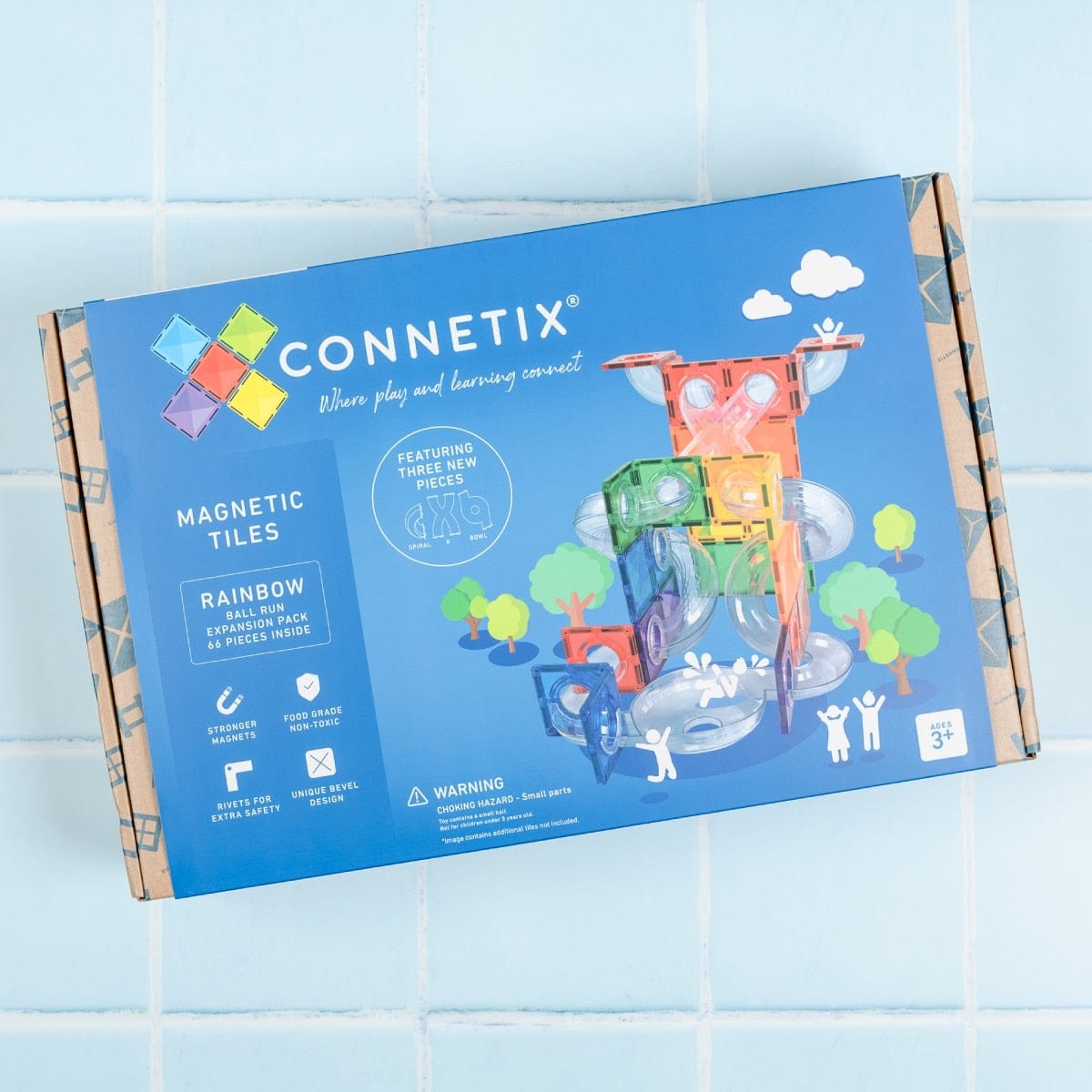 Connetix Toys Connetix - Rainbow Ball Run Expansion Pack 66 pc