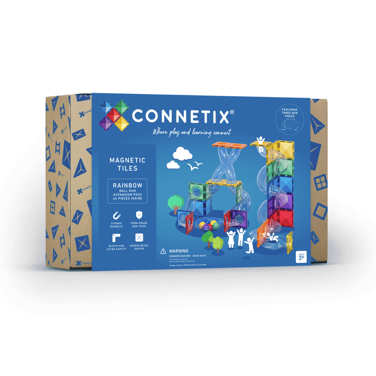 Connetix Toys Connetix - Rainbow Ball Run Expansion Pack 66 pc