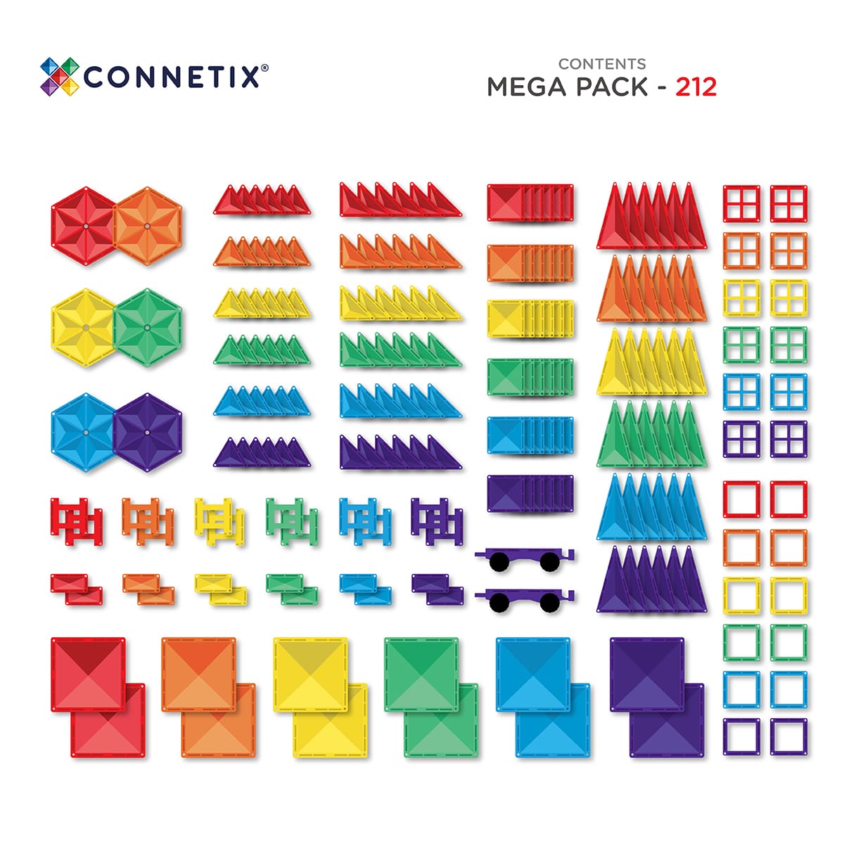 Connetix Toys Connetix - Rainbow Mega Pack 212 pc