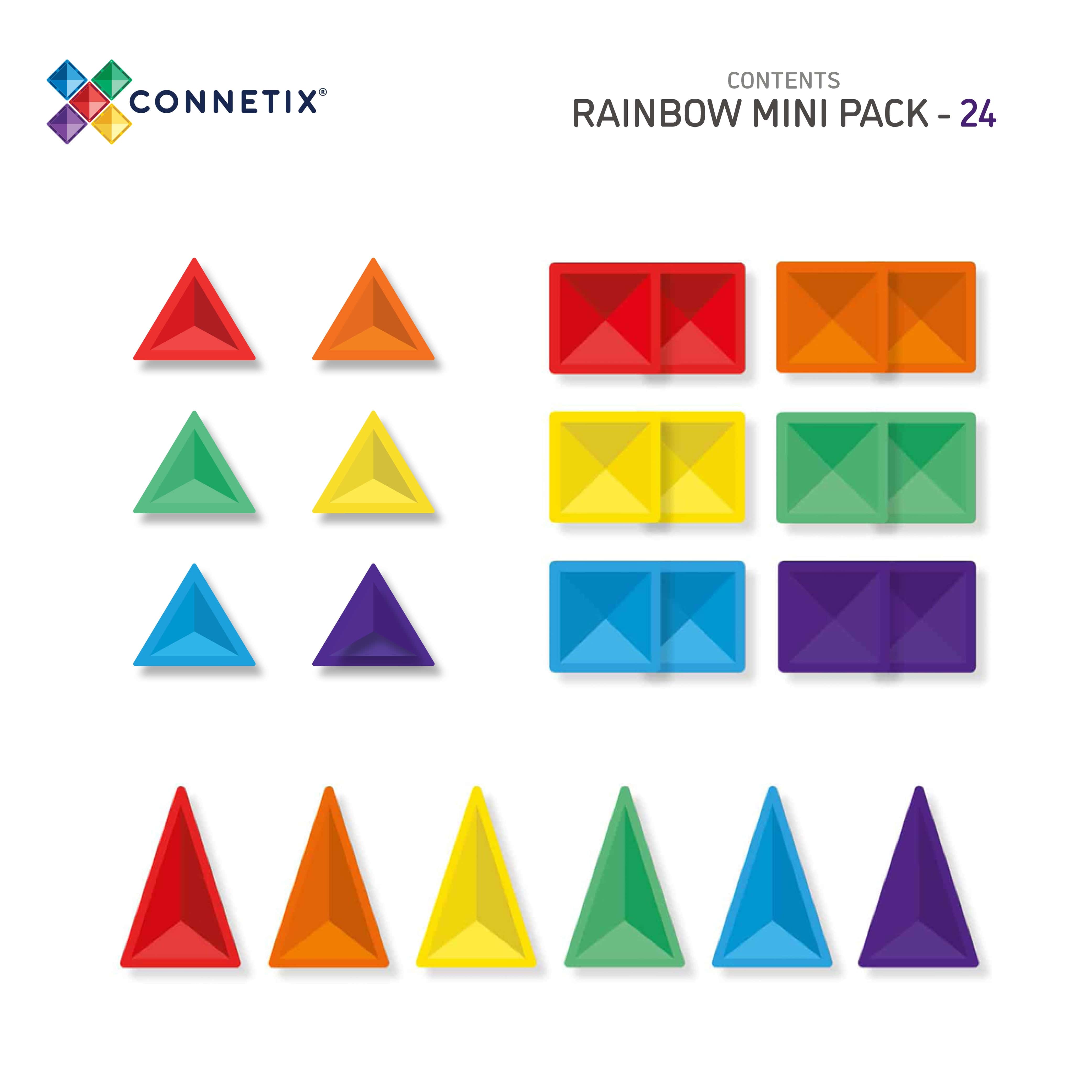 Connetix Toys Connetix - Rainbow Mini Pack 24 pc