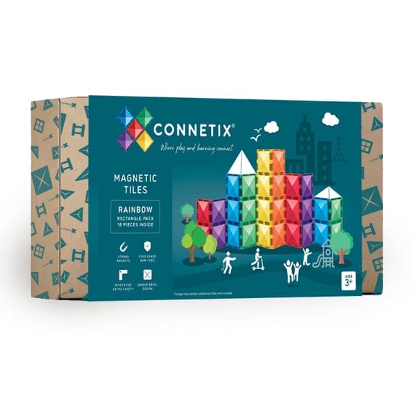 Connetix Toys Connetix - Rainbow Rectangle Pack 18 pc