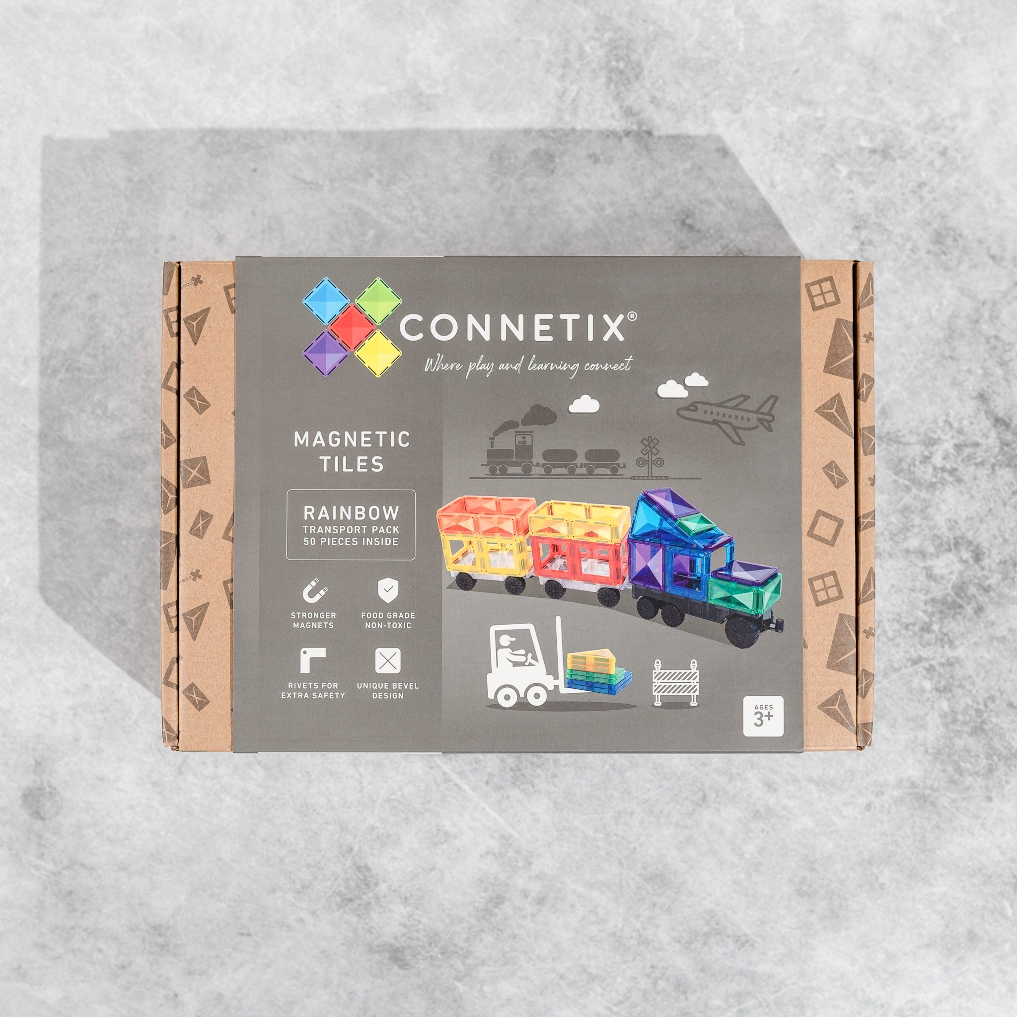 Connetix Toys Connetix- Rainbow Transport Pack 50pc