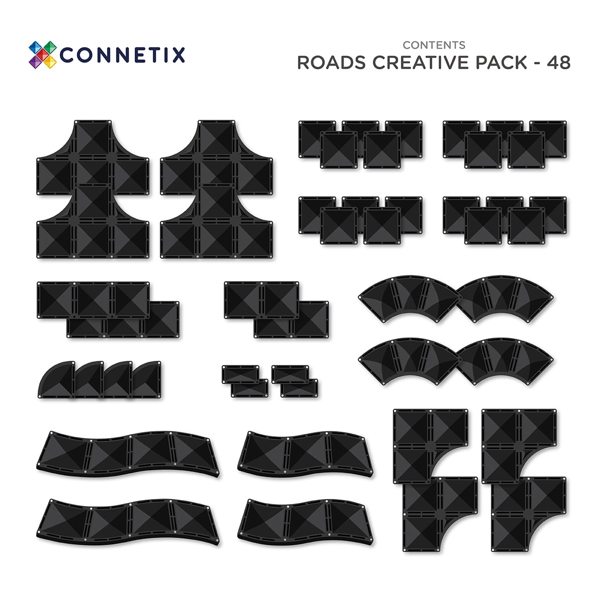 Connetix Toys Connetix Roads Creative 48pc