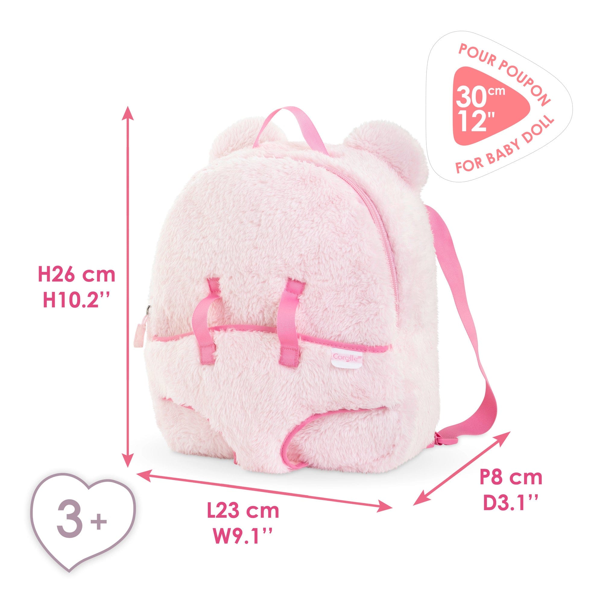 Corolle Toys Corolle Doll Carrier Backpack Plush