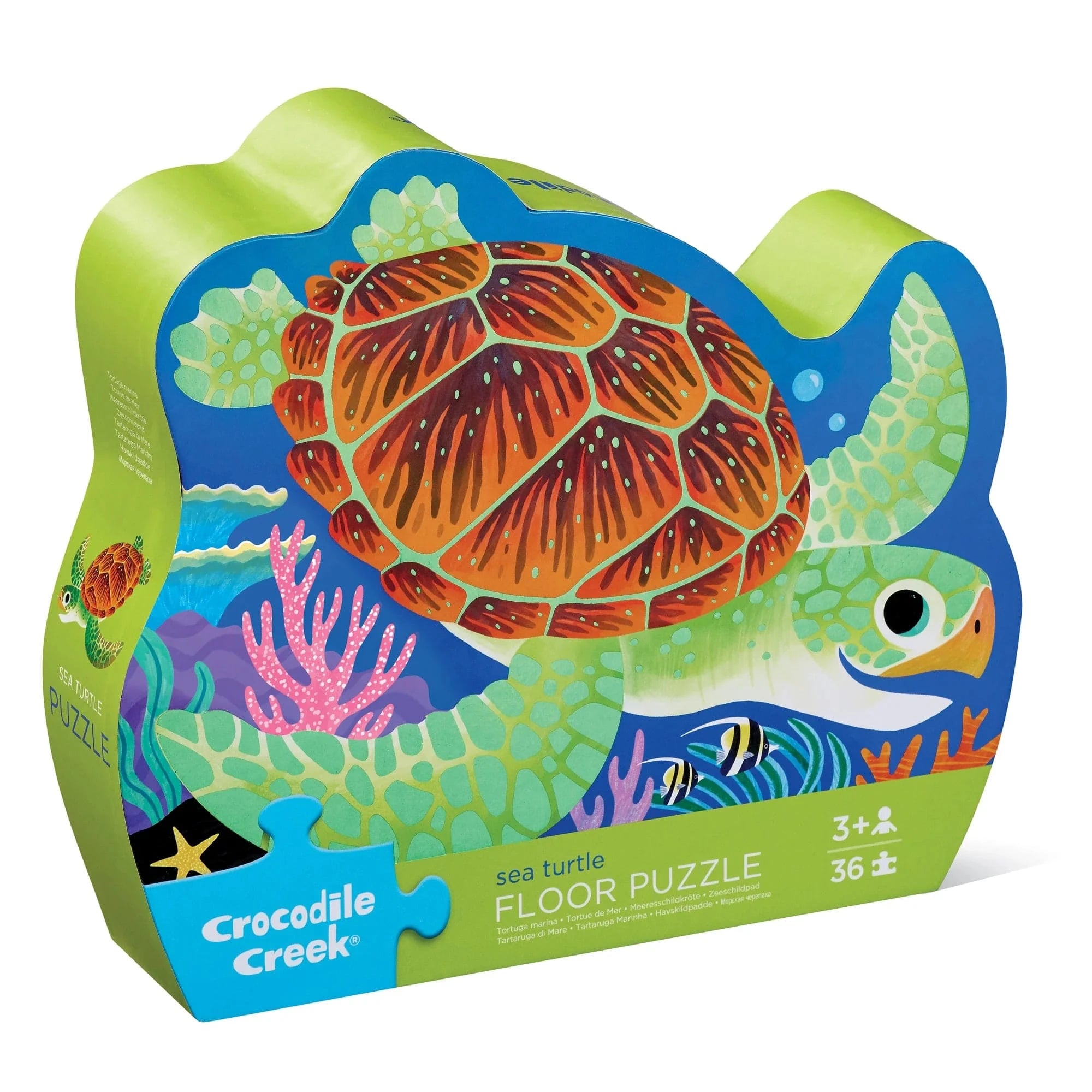 Crocodile Creek Toys Foil Sea Turtle Puzzle 36pc