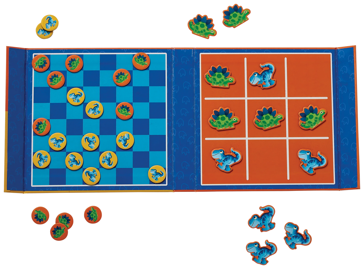 Crocodile Creek Toys Tic Tac Toe & Checkers - Dino