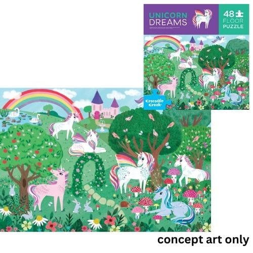 Crocodile Creek Toys Unciorn Dreams Puzzle - 48 piece