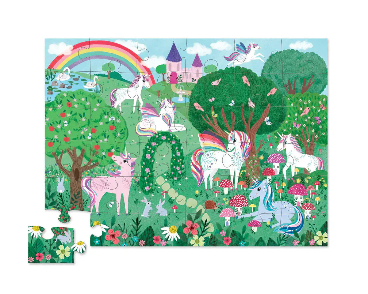 Crocodile Creek Toys Unicorn Garden Floor Puzzle - 36 piece