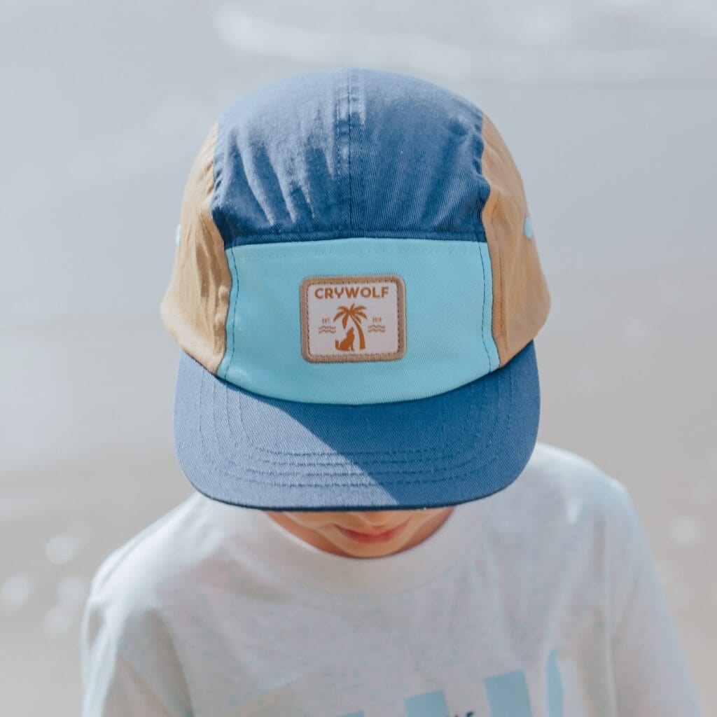 Crywolf Accessories Hats Lucky Cap Navy Colour block