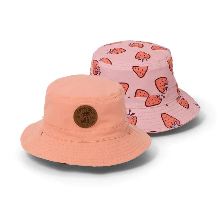 Crywolf Accessories Hats Reversible Bucket Hat Strawberry Splash