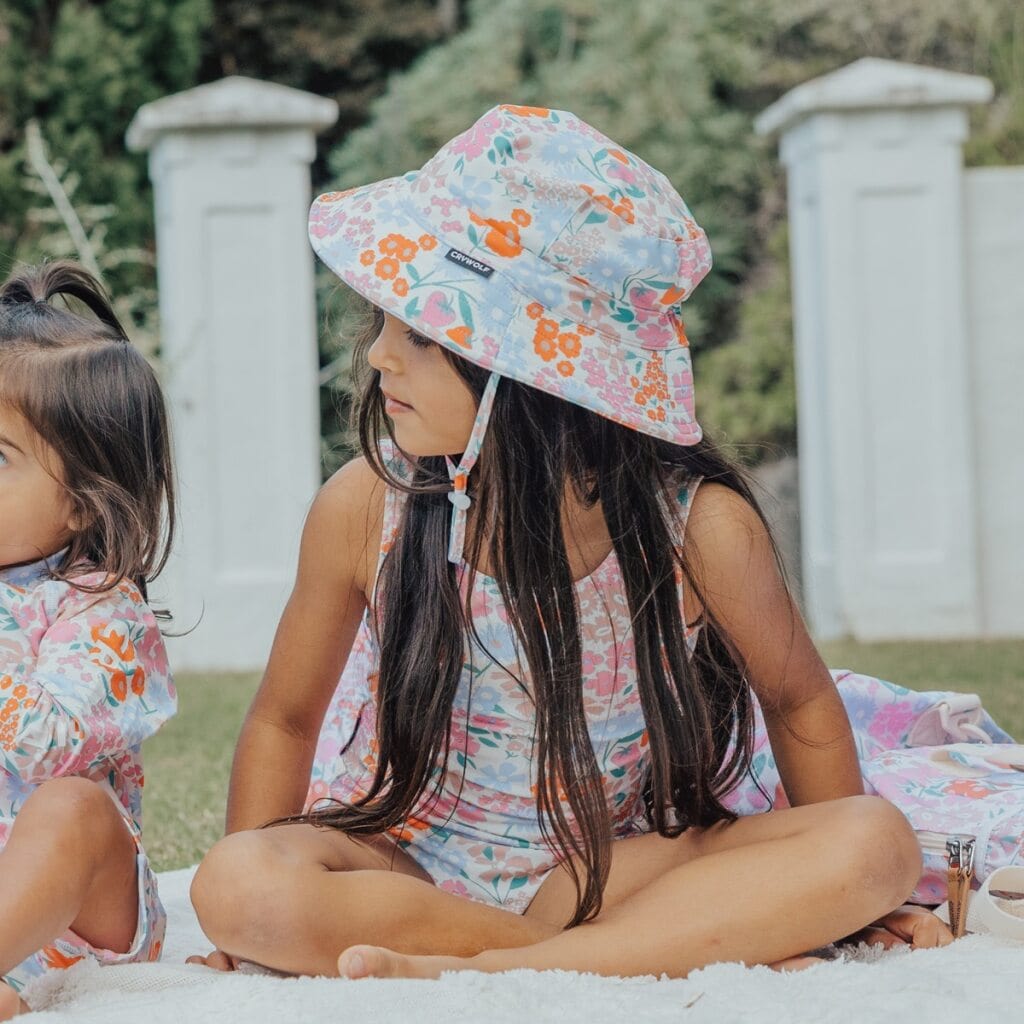 Crywolf Accessories Hats Swim Bucket Hat Berry Garden