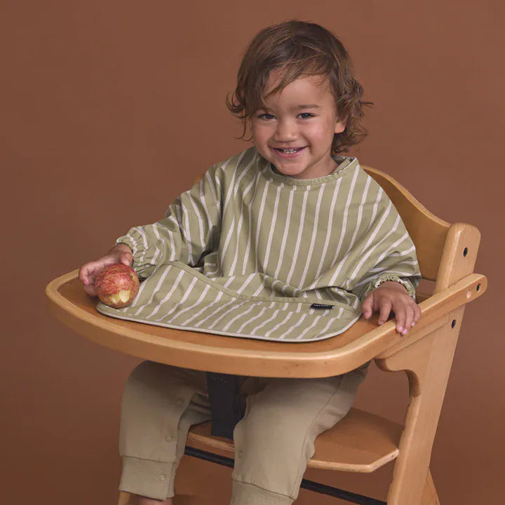 Crywolf Muck-About Apron Elm Stripe accessory bib featuring durable fabric and stylish striped design for kids' outdoor play.