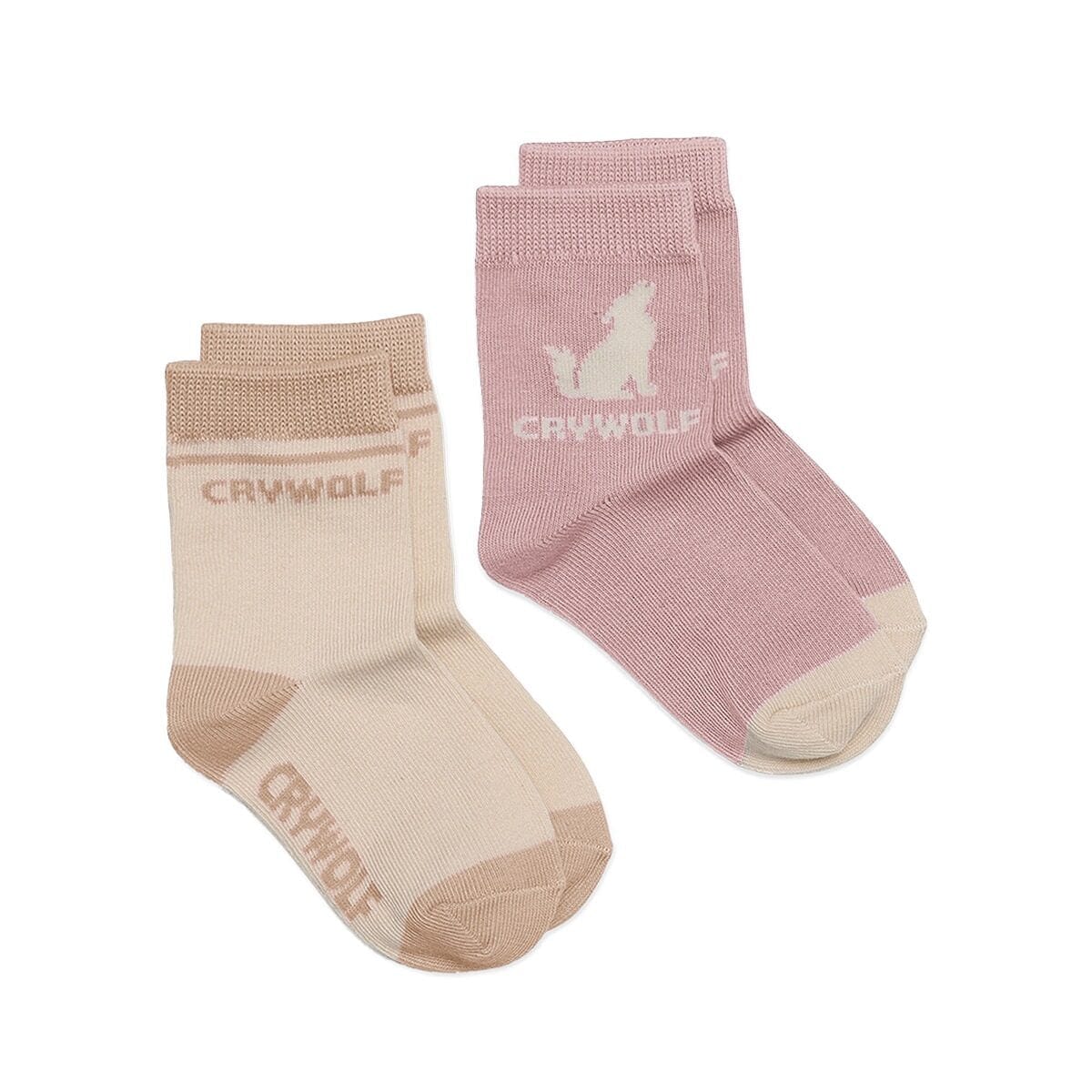 Crywolf Accessory Socks Sock 2-Pack - Blush/Camel