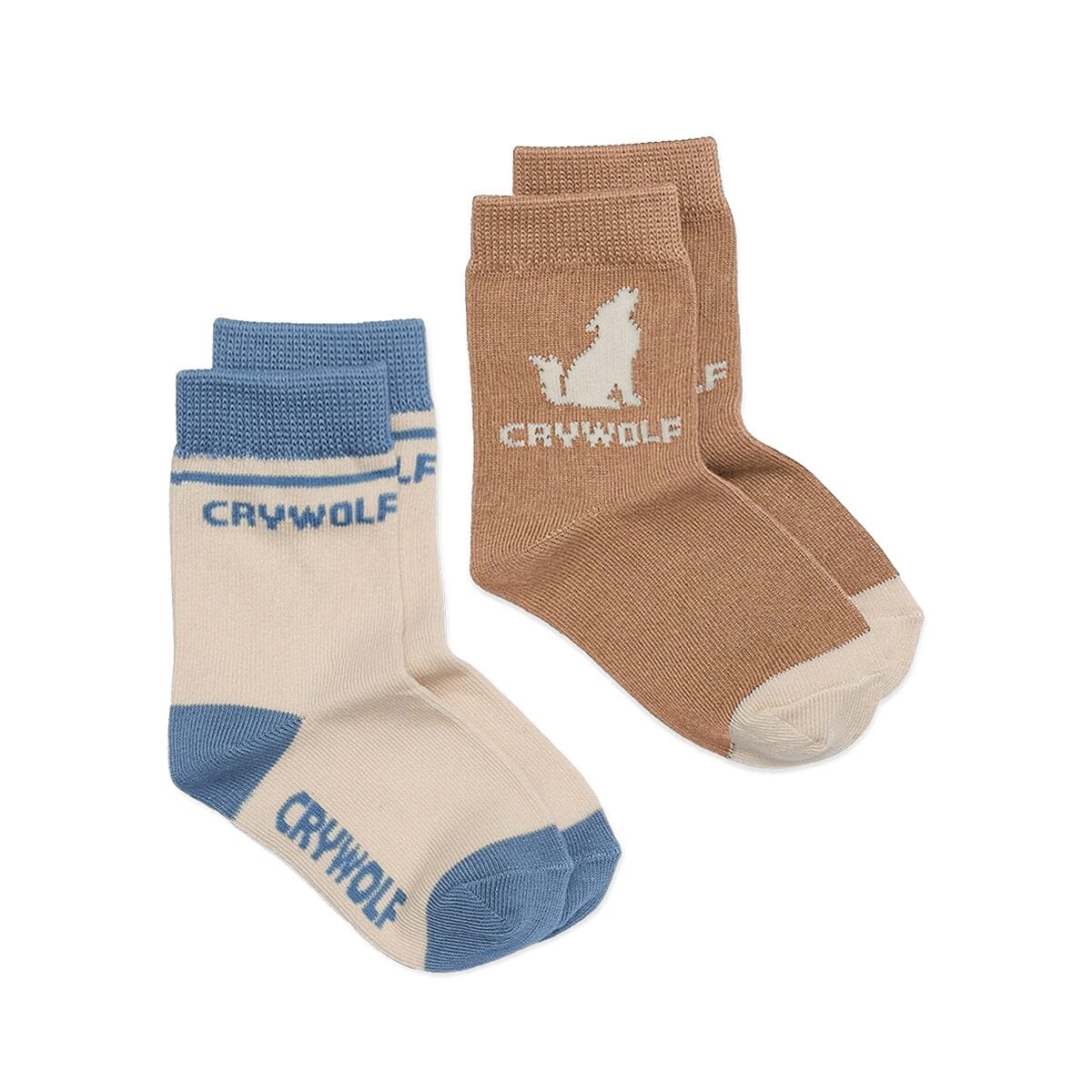 Crywolf Accessory Socks Sock 2-Pack - Tan/Southern Blue