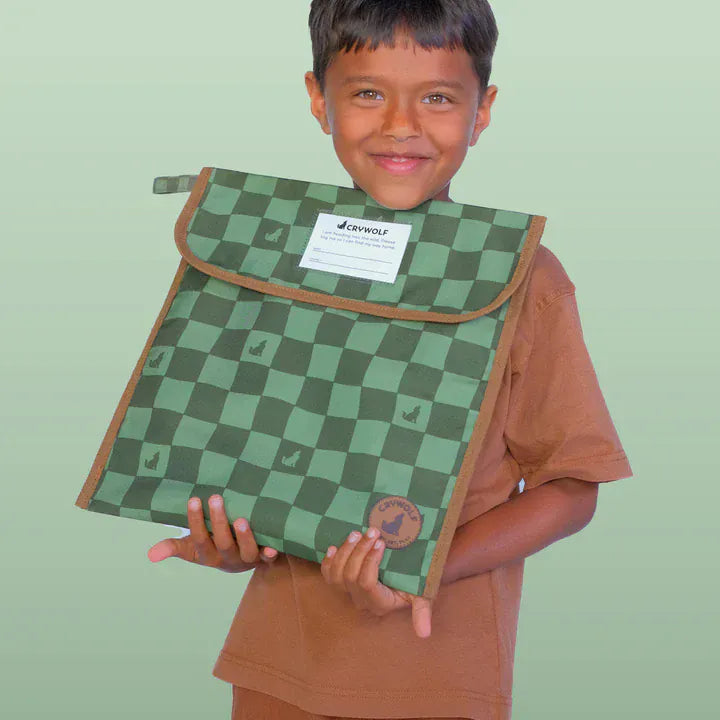 Crywolf Bags Book Bag - Green Check