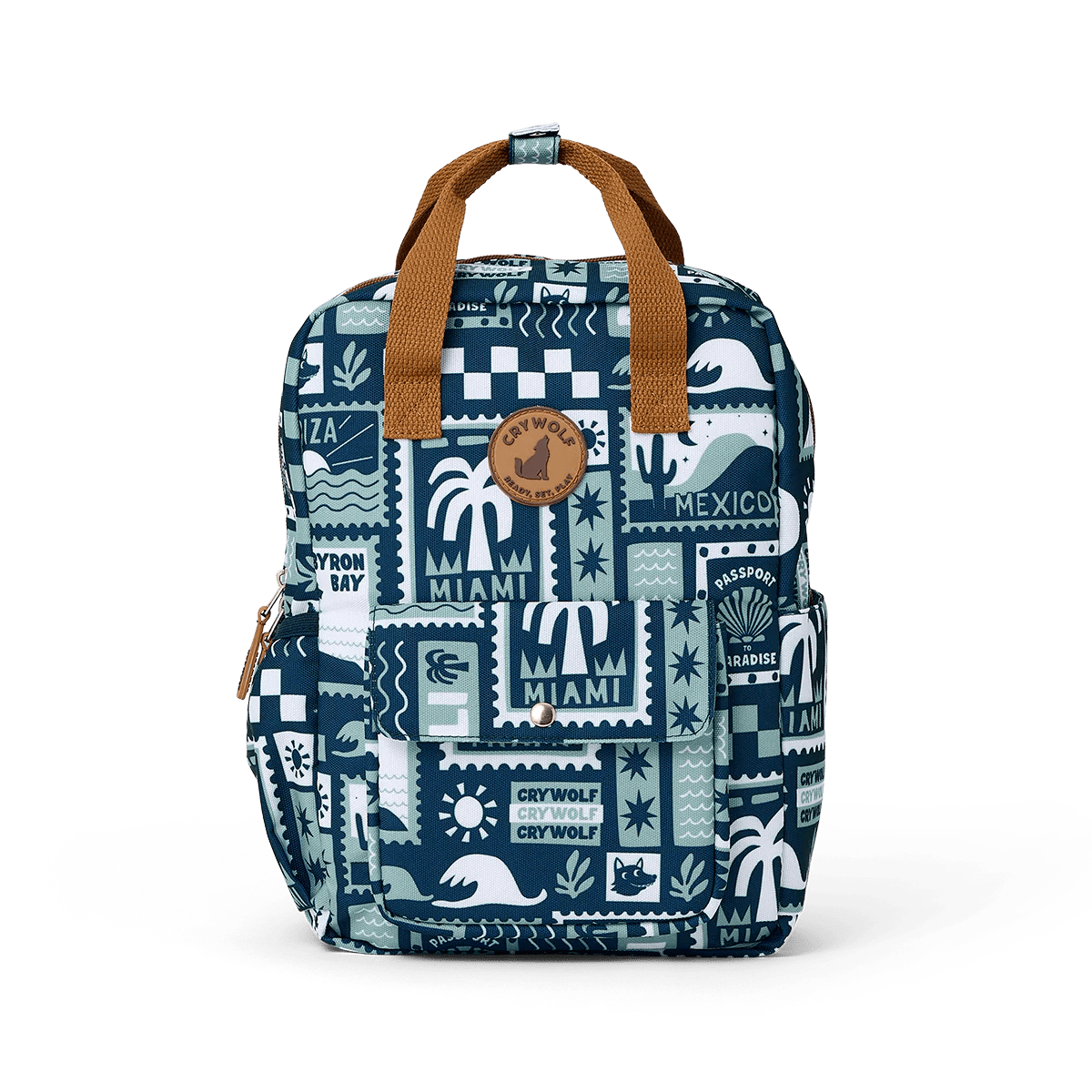 Crywolf Bags Mini Backpack - Blue Postcards