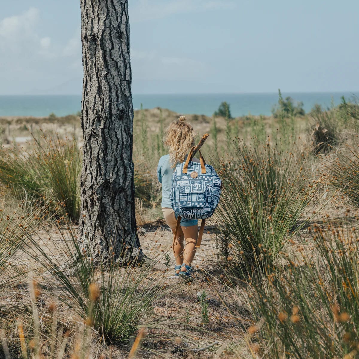 Crywolf Bags Mini Backpack - Blue Postcards