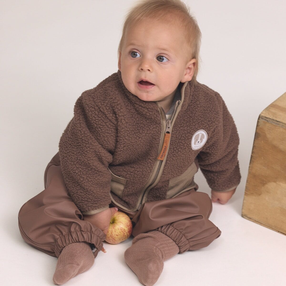 Crywolf Boys Jacket 3-6M BABY SHERPA JACKET Pinecone
