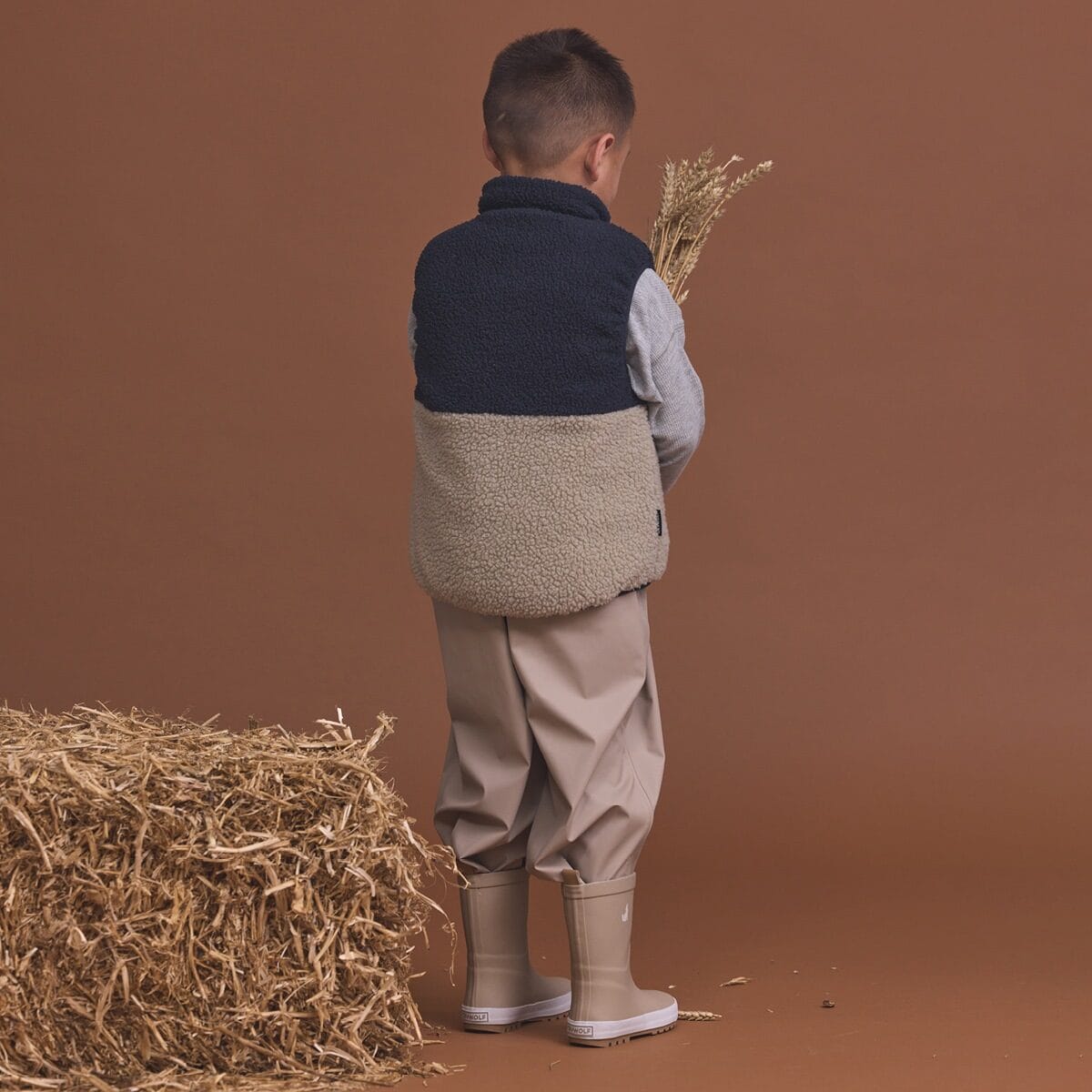 Crywolf Boys Jacket REVERSIBLE YETI VEST Ash Colourblock