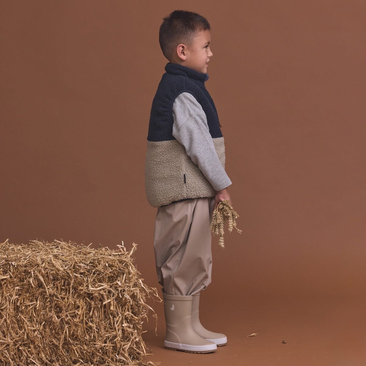 Crywolf Boys Jacket REVERSIBLE YETI VEST Ash Colourblock