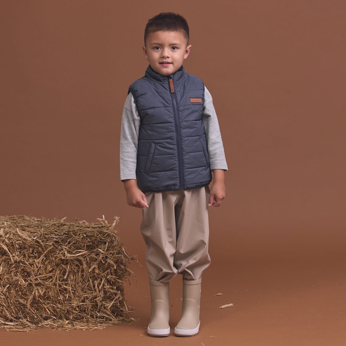 Crywolf Boys Jacket REVERSIBLE YETI VEST Ash Colourblock