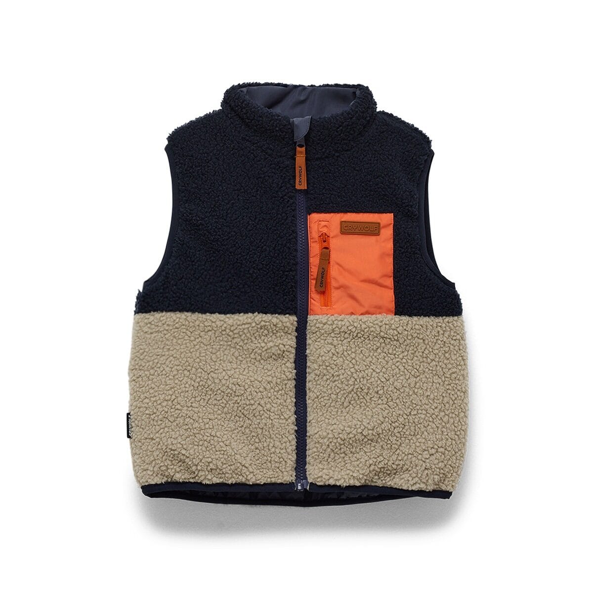 Crywolf Boys Jacket REVERSIBLE YETI VEST Ash Colourblock