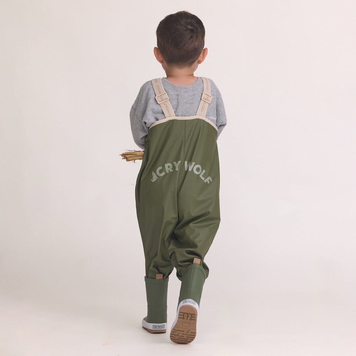 Crywolf Boys Pants RAIN OVERALLS Olive