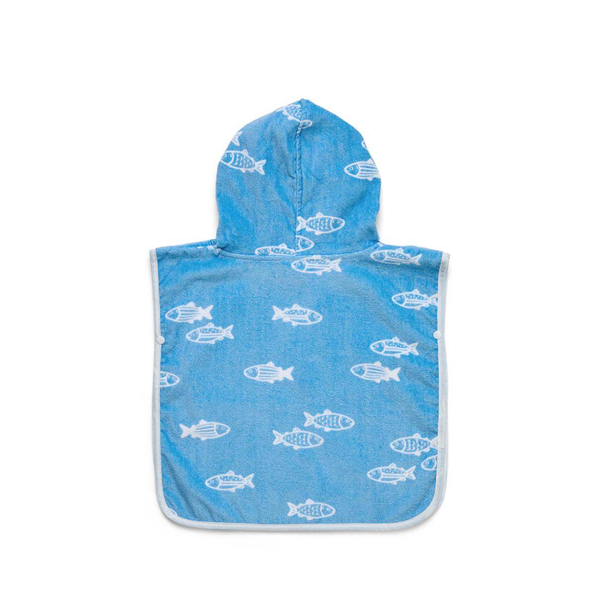 Crywolf Boys Swimwear Baby Hooded Towel - Fish School
