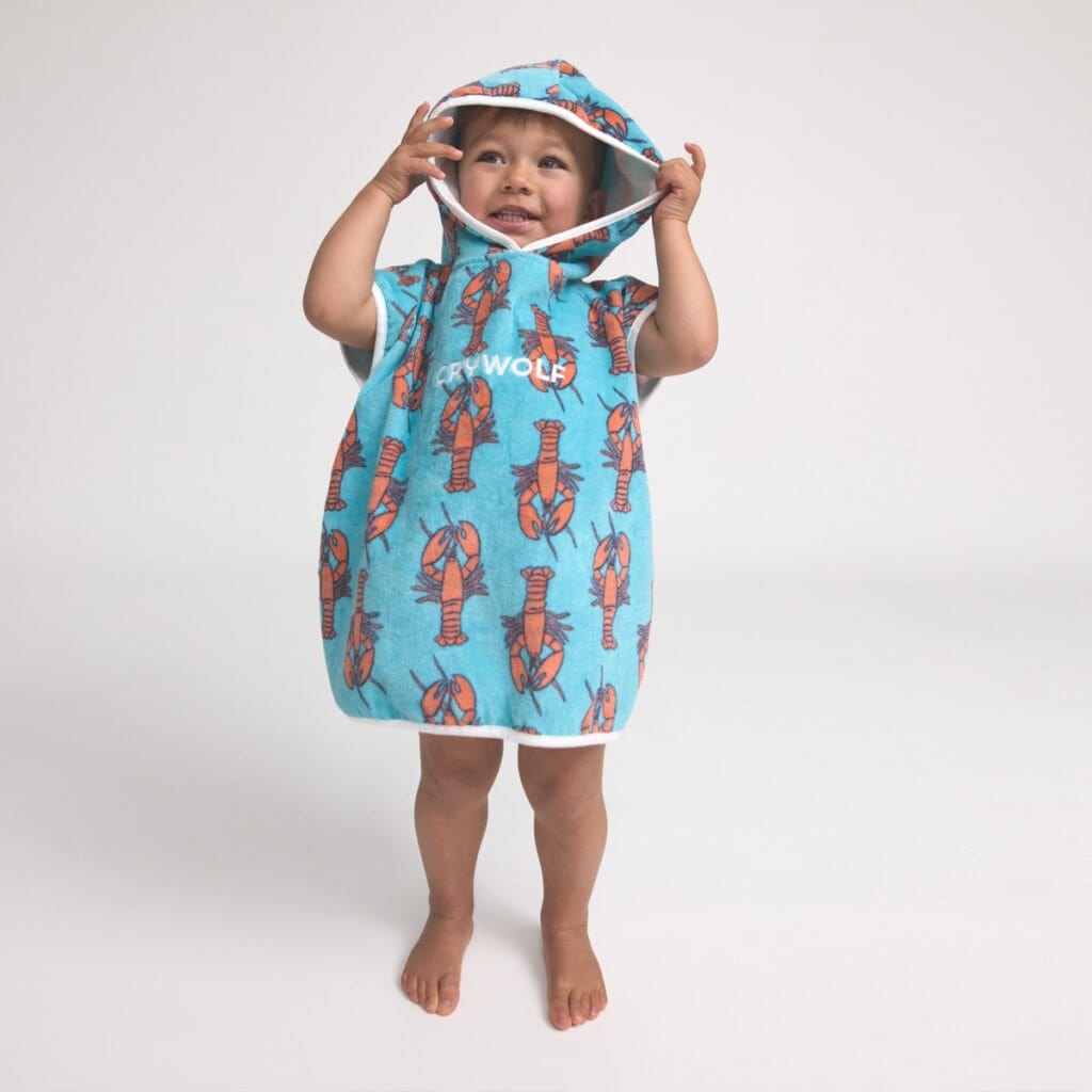 Crywolf Boys Swimwear Baby Hooded Towel - Little Lobsters
