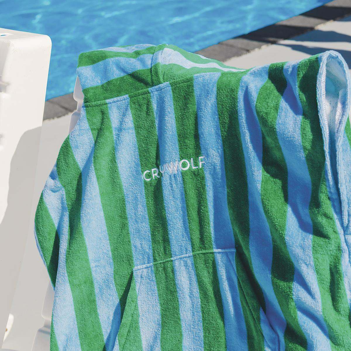 Crywolf Boys Swimwear Hooded Towel - Deck Stripe