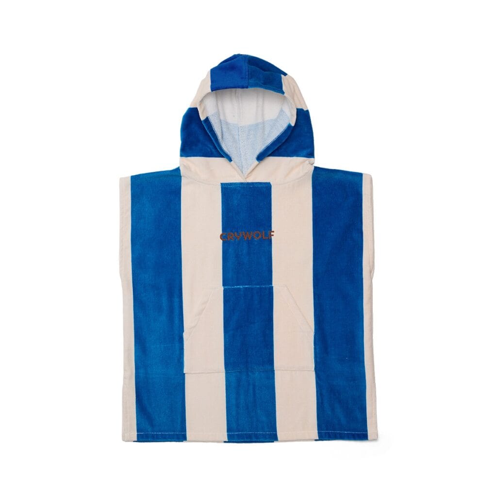 Crywolf Boys Swimwear Hooded Towel - Deep Sea Stripe