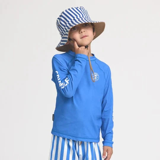 Crywolf Boys Swimwear Long Sleeve Rash Vest - Deep Sea Blue