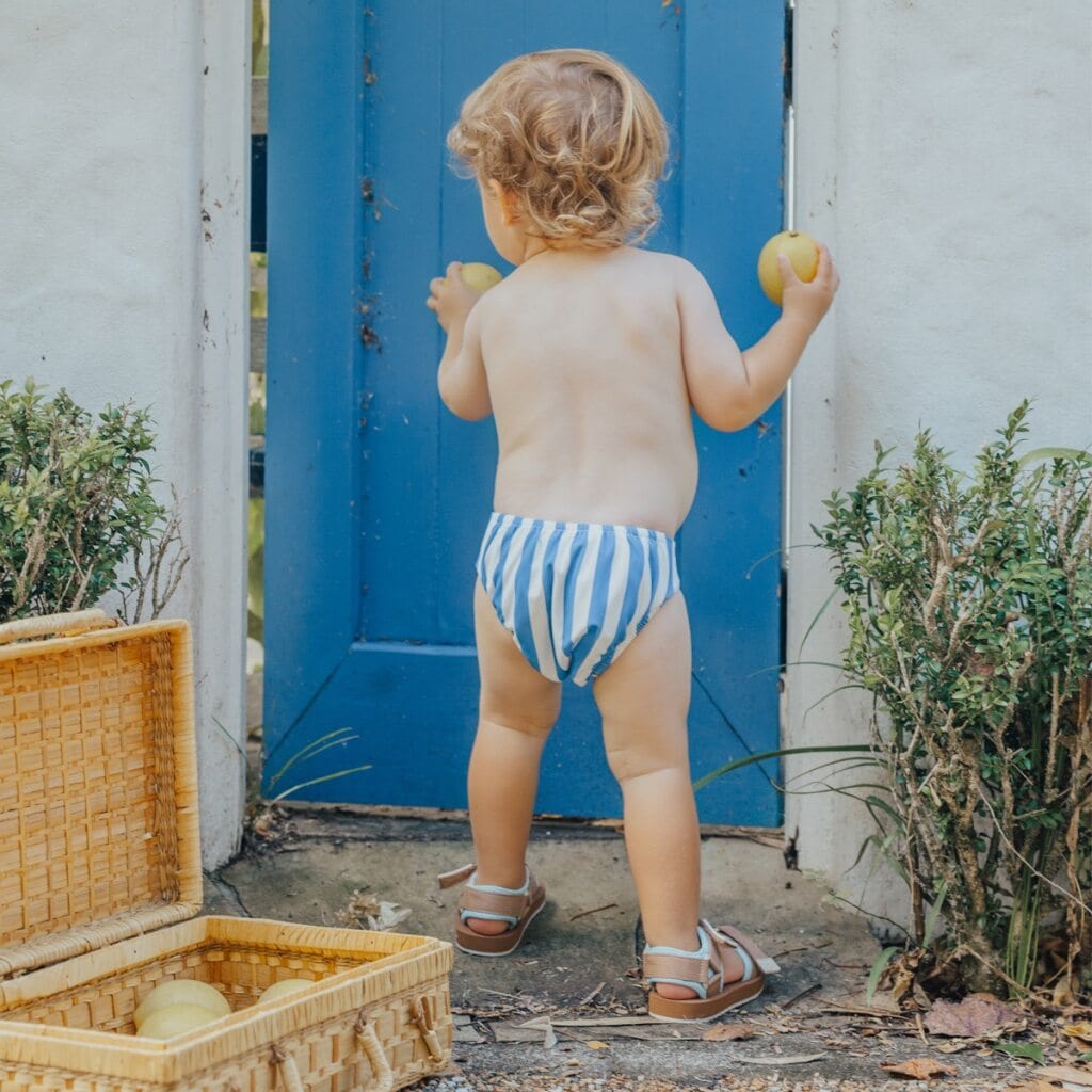 Crywolf Boys Swimwear Reusable Swim Nappy Deep Sea Stripe