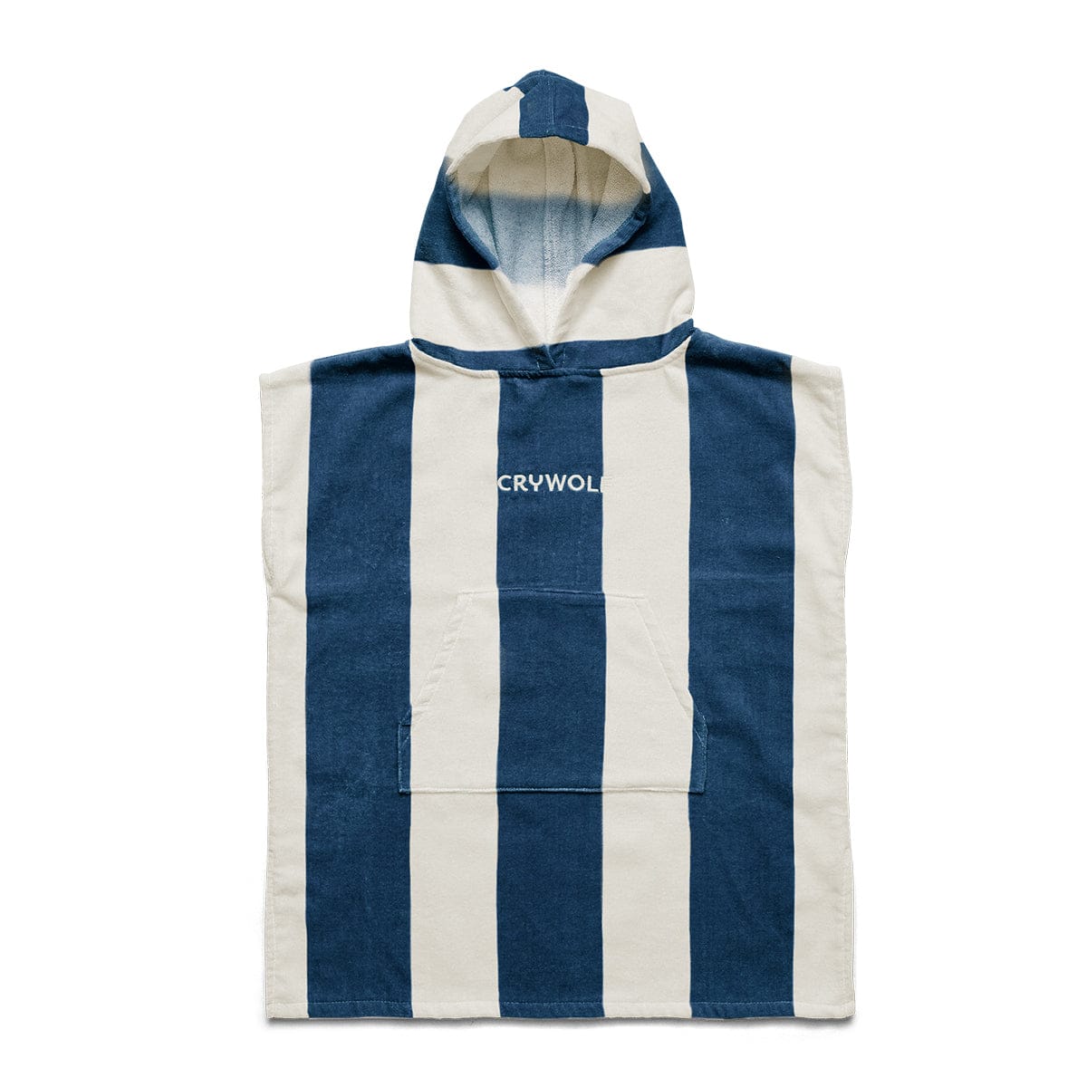 Crywolf Boys Swimwear S/M Hooded Towel - Indigo Stripe