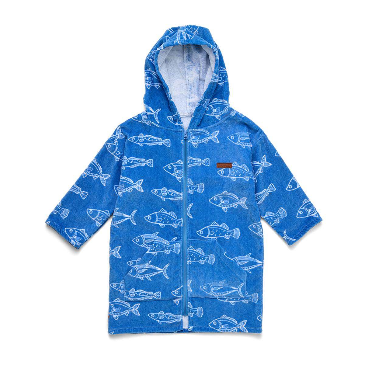 Crywolf Boys Swimwear S/M ZIP-UP TOWEL Salt Water
