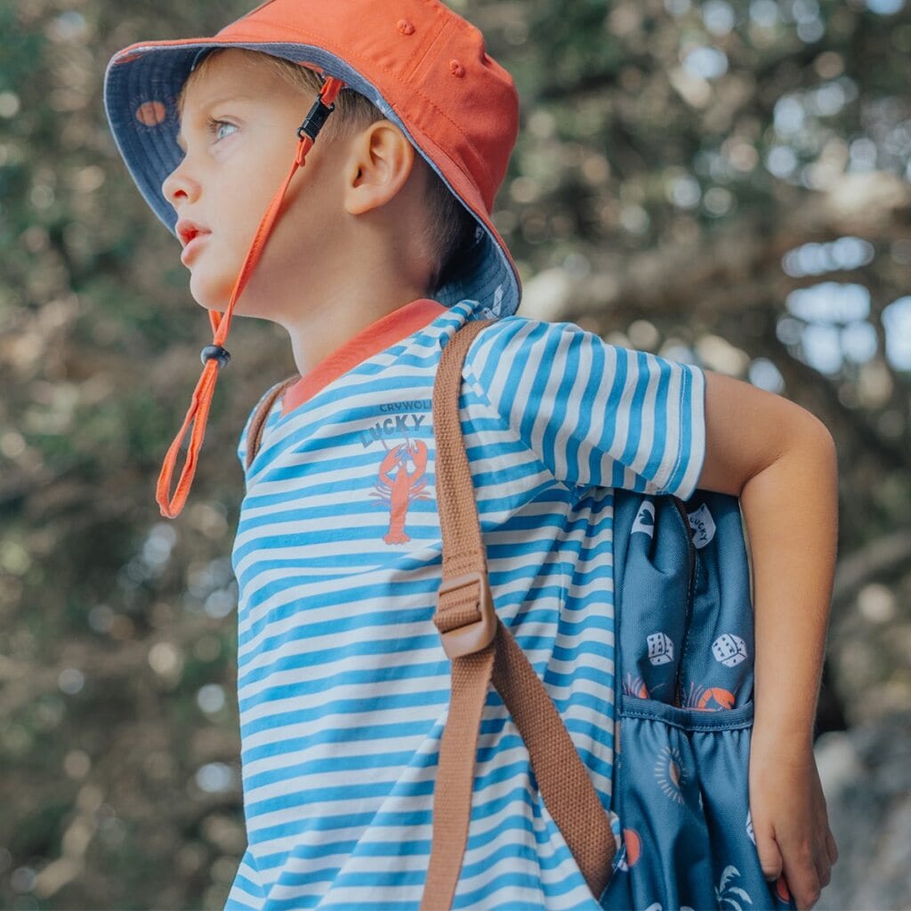 Crywolf Boys Swimwear Sunsmart Tshirt Lobster Stripe
