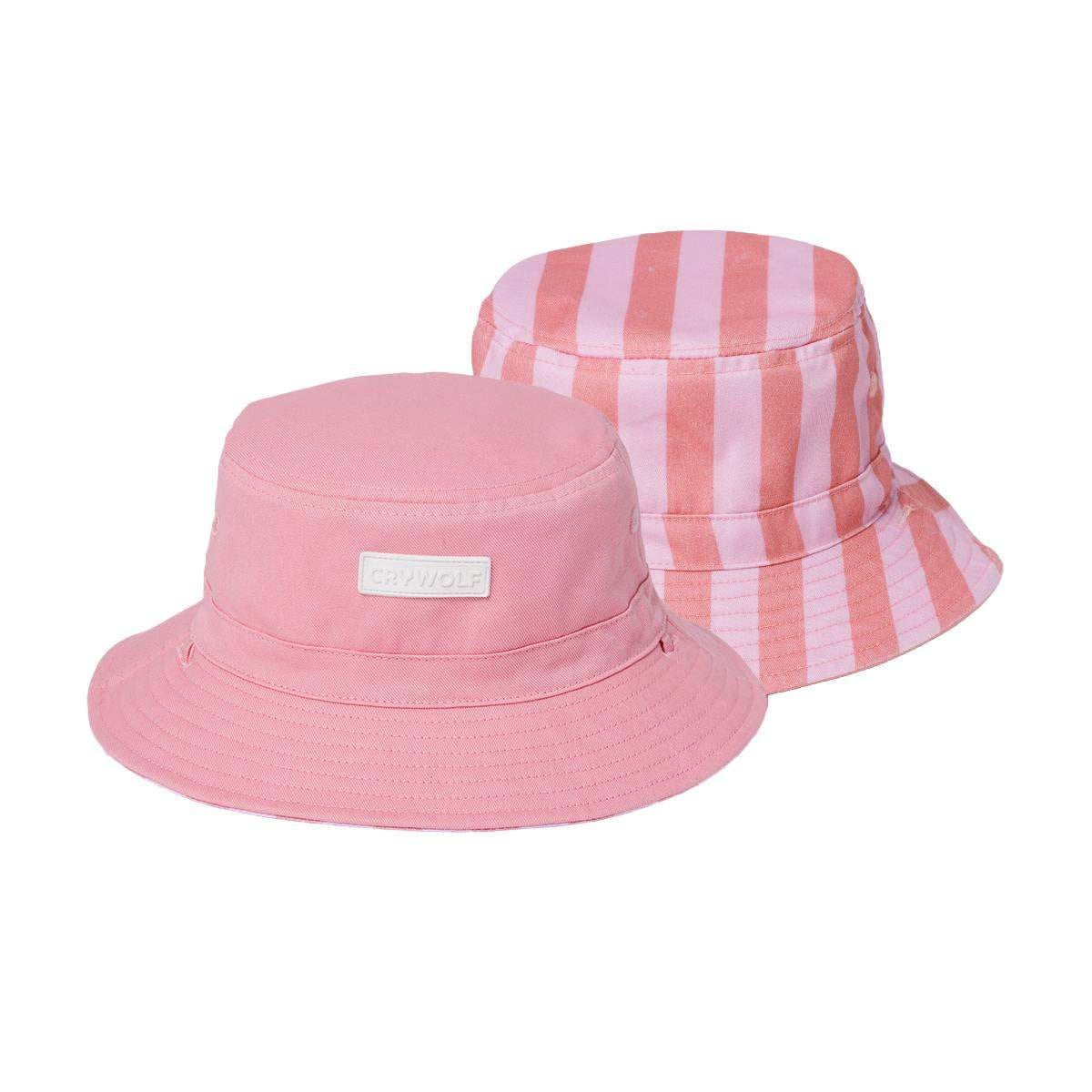 Crywolf Bucket Hat REVERSIBLE BUCKET HAT Flamingo Stripe
