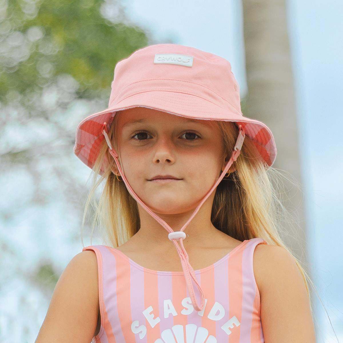 Crywolf Bucket Hat REVERSIBLE BUCKET HAT Flamingo Stripe