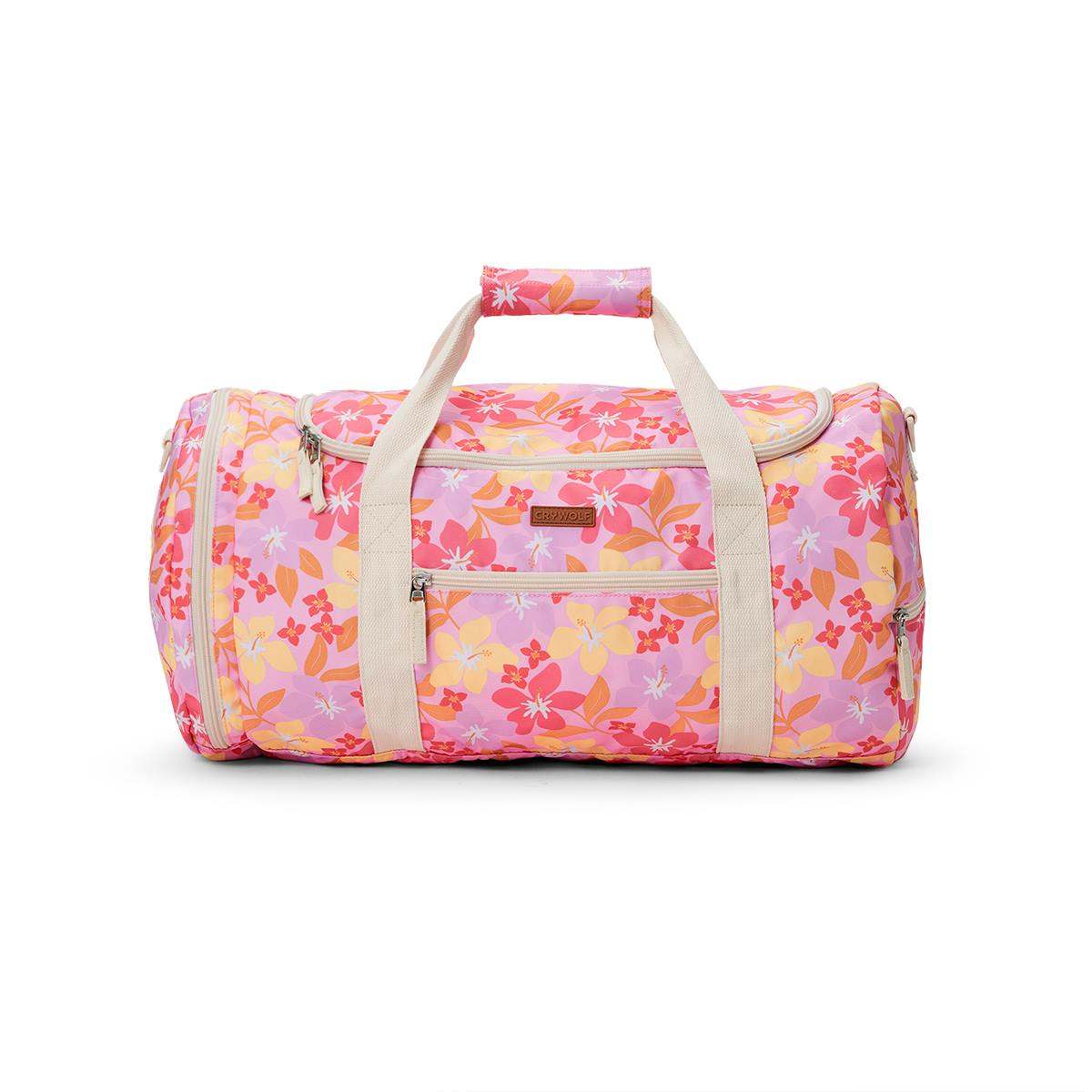 Crywolf Duffel PACKABLE DUFFLE BAG Hibiscus Daze