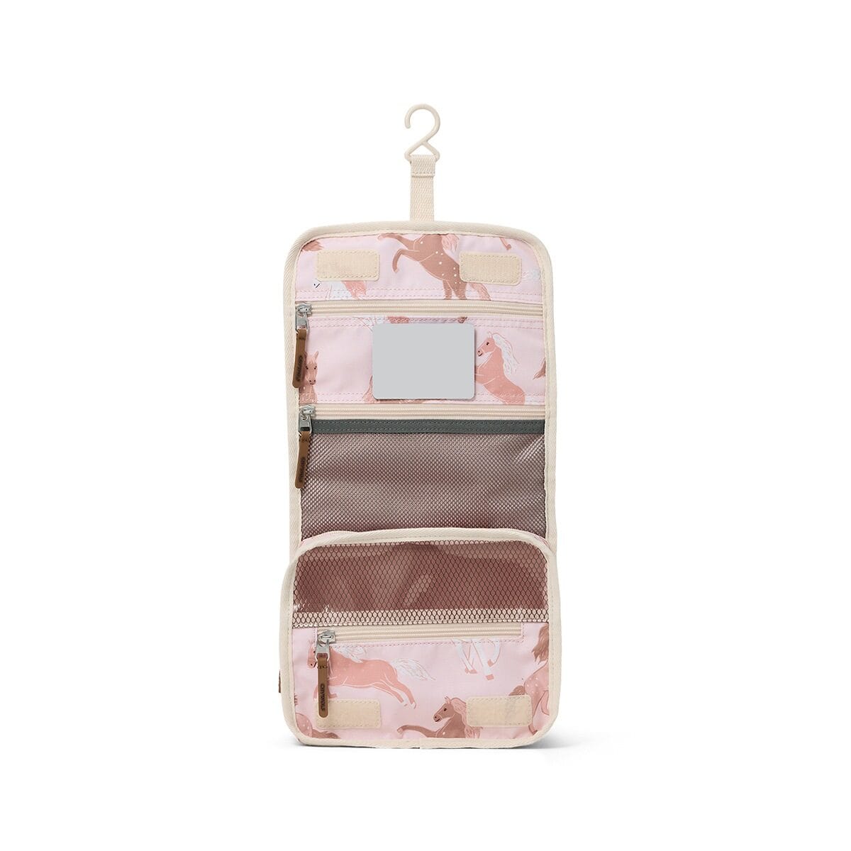 Crywolf Girls Accessory Hanging Toiletry Bag - Blush Ponies